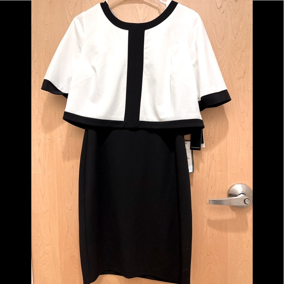 NWT Adrianna Papell Knit Crepe Jacket Dress Size 8 - Picture 1 of 8